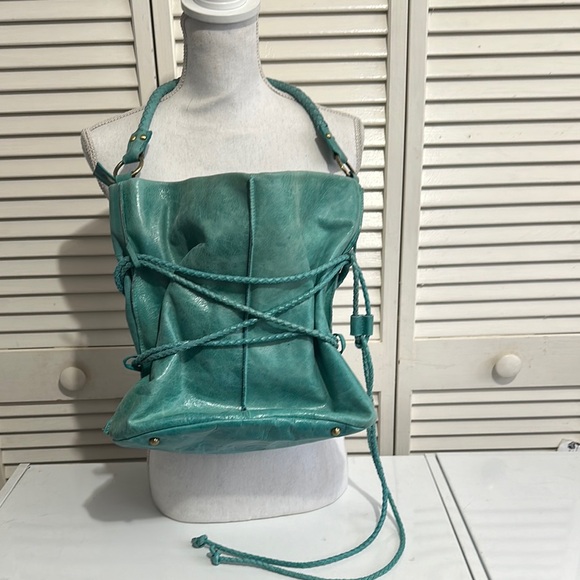 Teal Leather Women's Bag - Picture 1 of 9